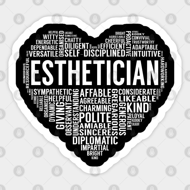 Esthetician Heart Sticker by LotusTee